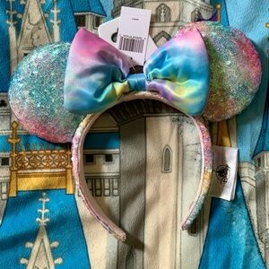 NWT- Pastel rainbow Minnie ears